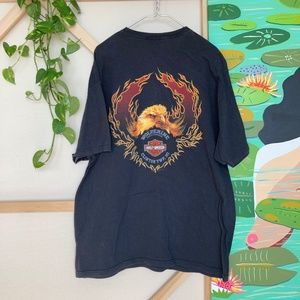 Harley Davidson Flaming Eagle Graphic T-Shirt